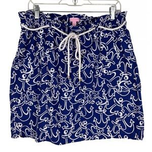 Lilly Pulitzer Avery (Mini Paper bag Skirt) Anchor Away Size Large